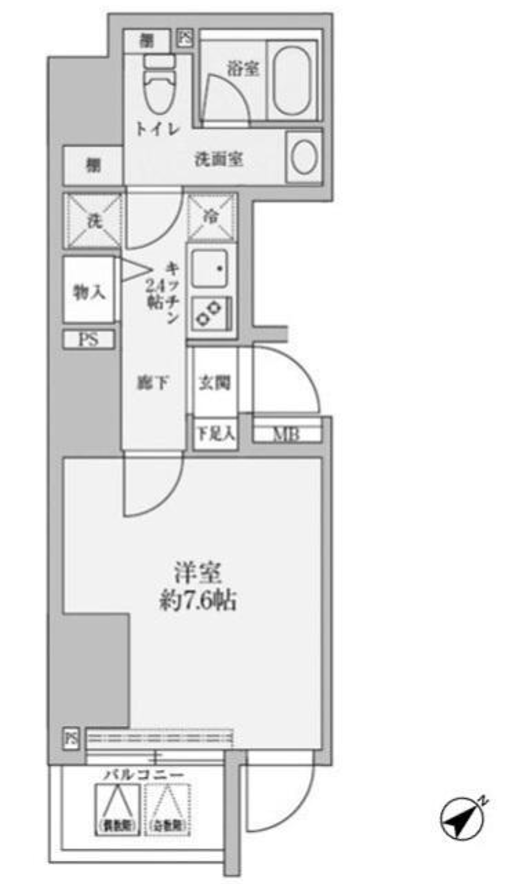 リヴシティ赤坂　802号室　間取り