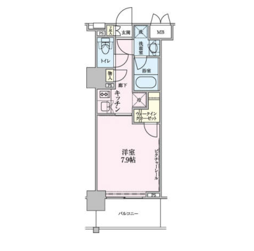ザ・レジデンス赤坂檜町　709号室　間取り