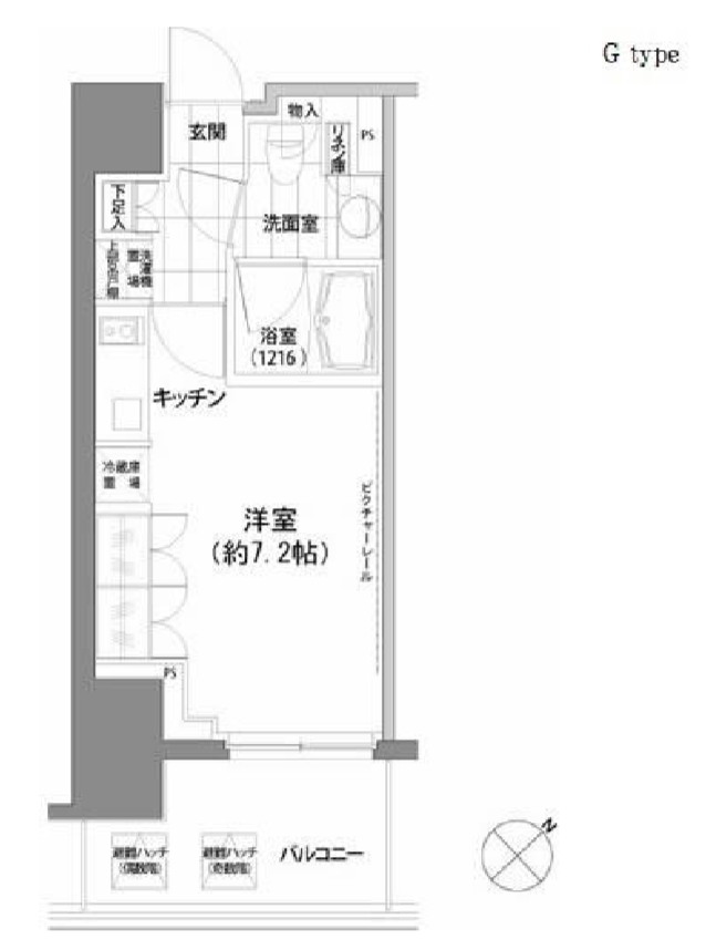 パークハビオ渋谷　910号室　間取り