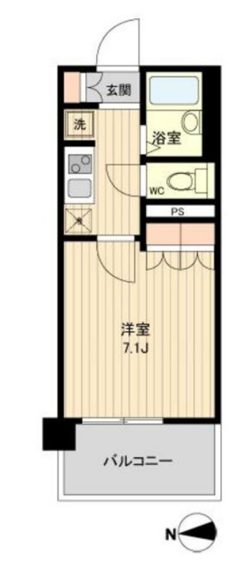 ラクアスレジデンス東新宿　1006号室　間取り