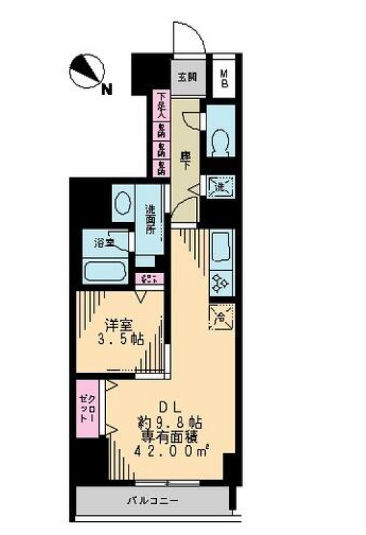 アーク銀座京橋　601号室　間取り