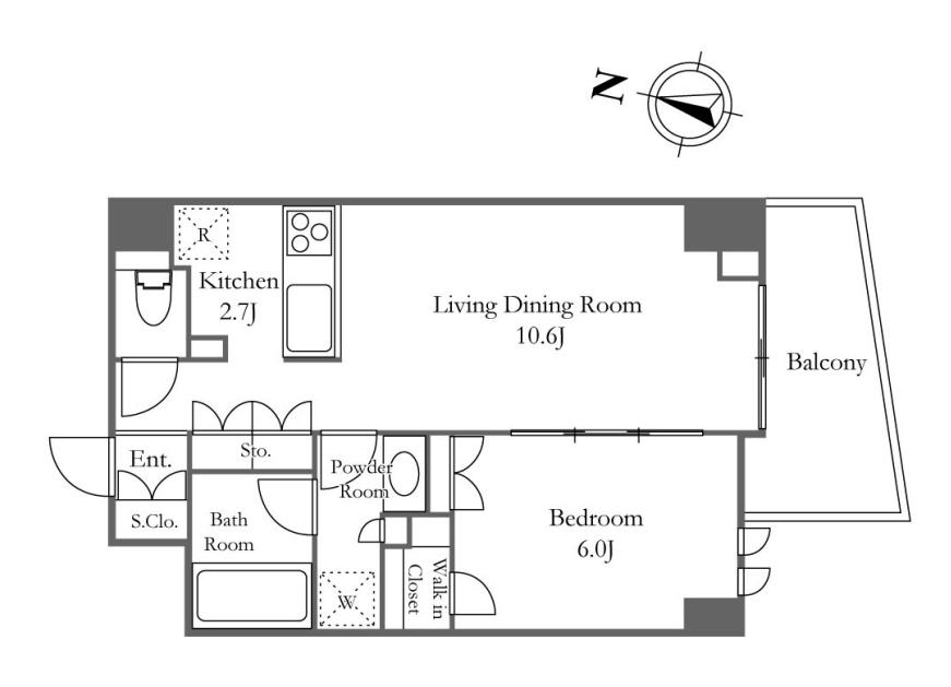 KDXレジデンス恵比寿　509号室　間取り
