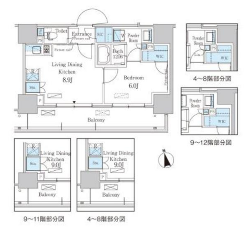 パークアクシス東陽町・親水公園　311号室　間取り
