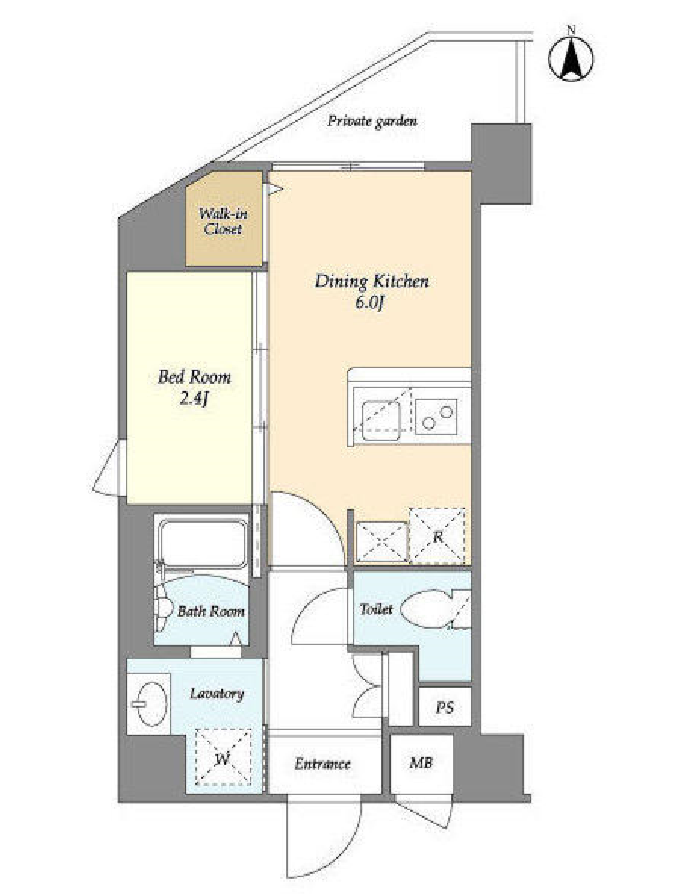 ラティエラ都立大学　304号室　間取り