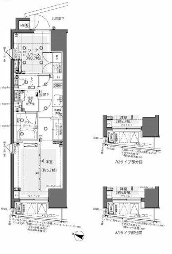 ズーム都庁前　1401号室　間取り