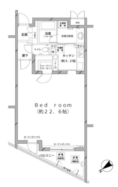 MFPRコート代官山　403号室　間取り