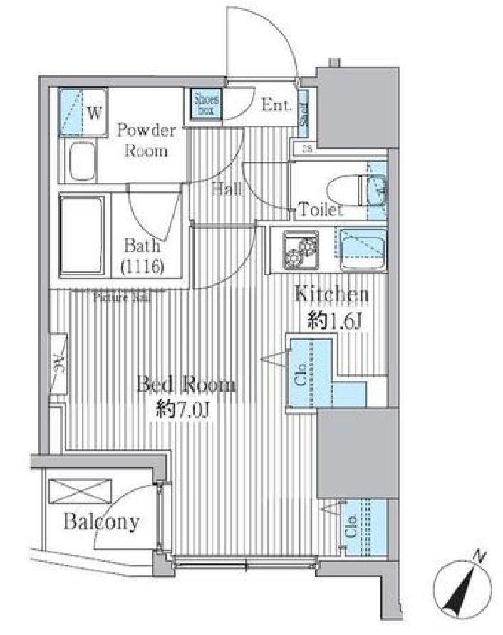 グランハイツ曙橋　603号室　間取り