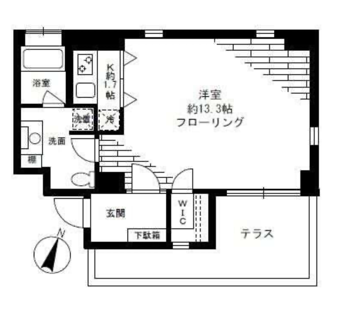 ＦＬＥＧ目黒平町　003号室　間取り