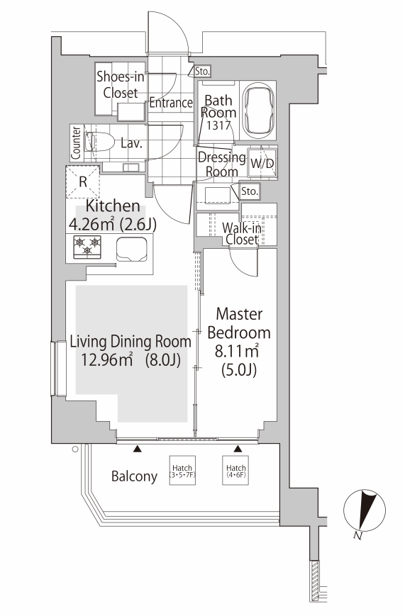 アクシルコート渋谷神山町　701号室　間取り