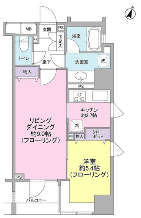 コンフォリア二番町　901号室　間取り