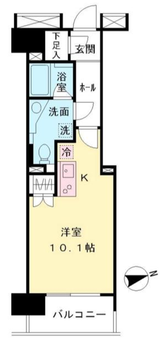 メゾンカルム代々木公園　507号室　間取り