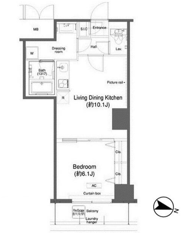 グランハイツ高田馬場　914号室　間取り