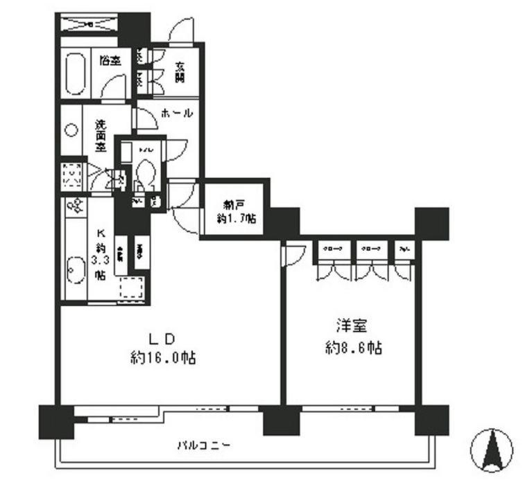 リバーシティ21　リバーポイントタワー　1406号室　間取り