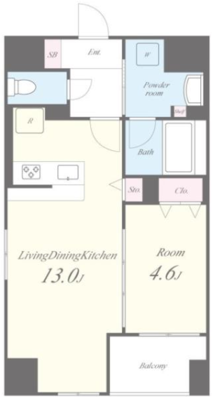 メゾンクラフト神田錦町　602号室　間取り