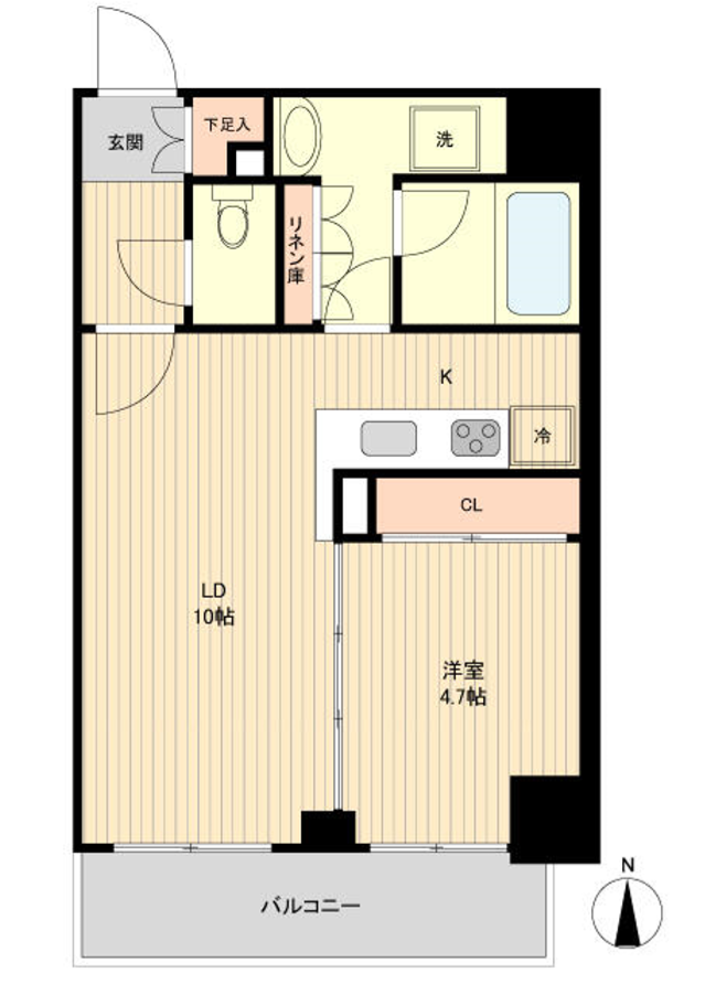 ザ・パーククロス広尾　601号室　間取り