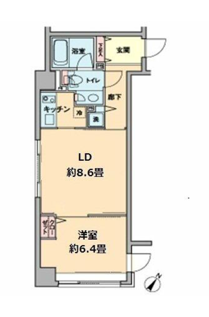 カスタリア水天宮　904号室　間取り