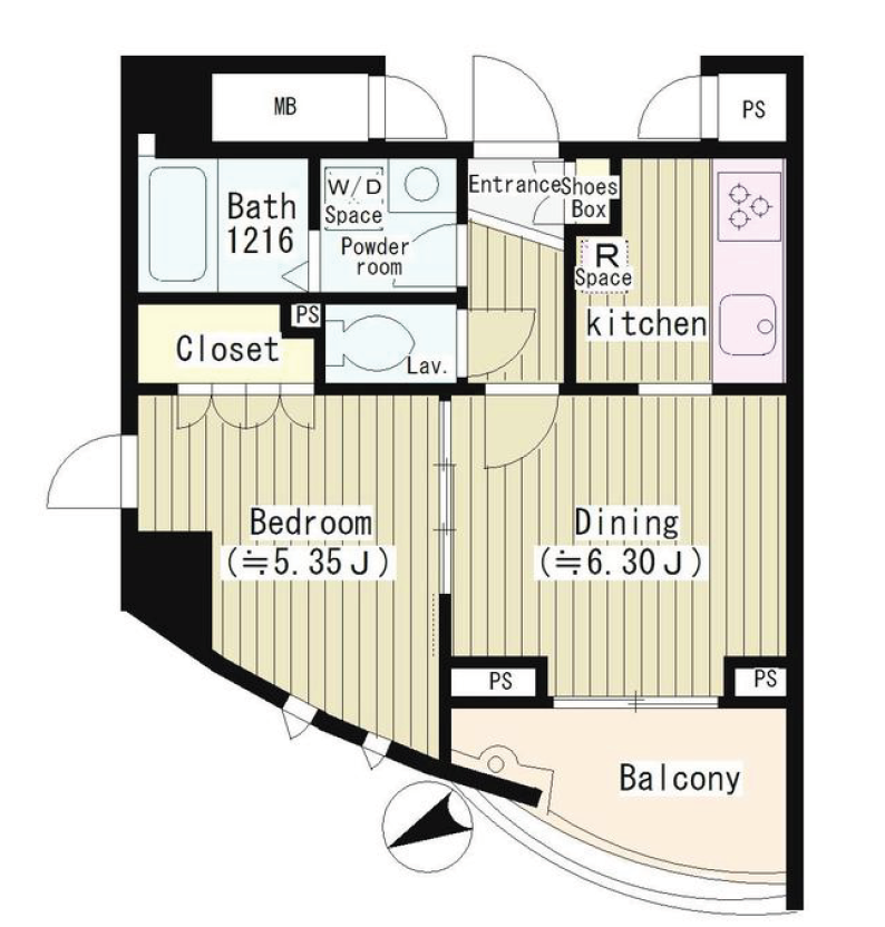 アーレア戸越公園　501号室　間取り