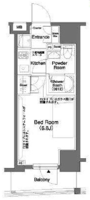 パークキューブ笹塚　906号室　間取り