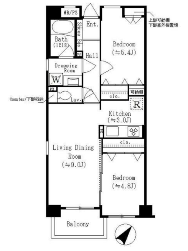 レジディア六本木檜町公園　206号室　間取り