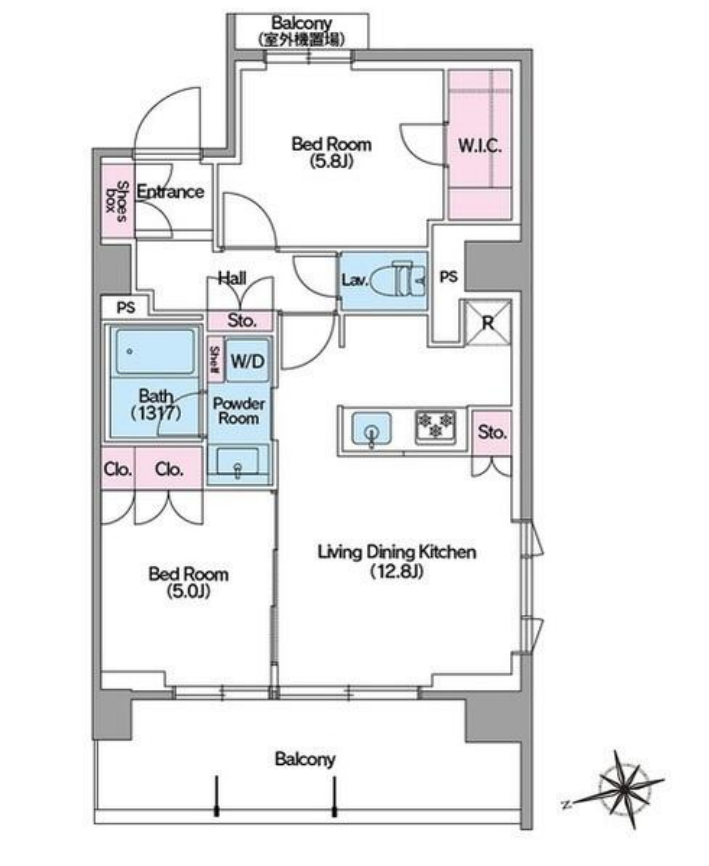 コンフォリア東新宿ステーションフロント　1006号室　間取り