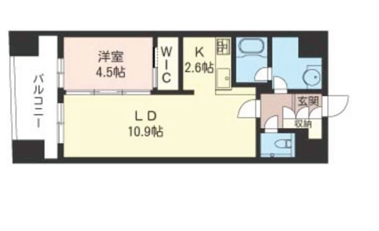 エスティメゾン銀座　1008号室　間取り