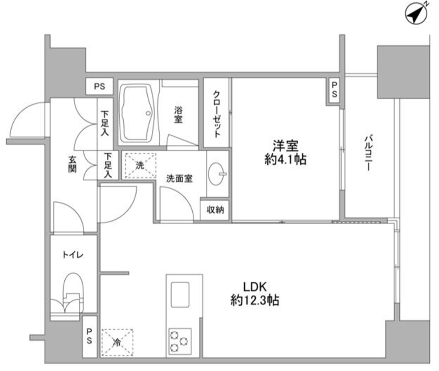 コンフォリア新川　302号室　間取り