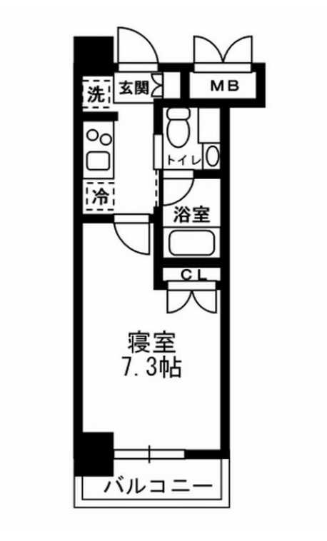 レジディア月島3　303号室　間取り