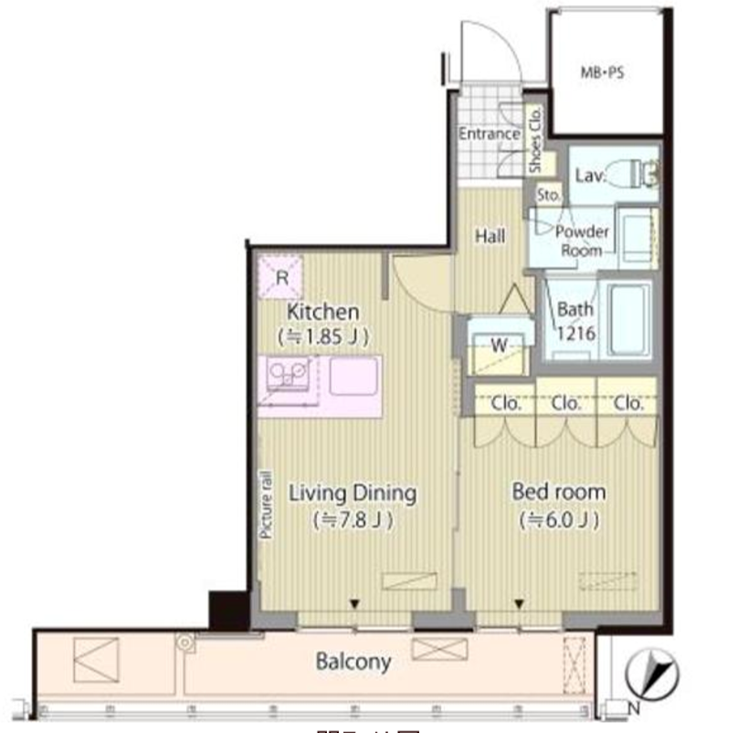 メルクマール京王笹塚レジデンス　1519号室　間取り