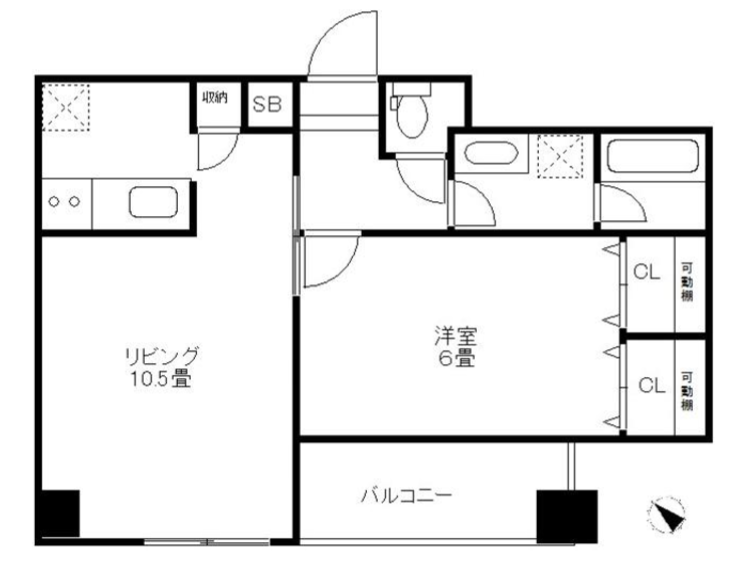 日神パレステージ初台オペラ通り　702号室　間取り