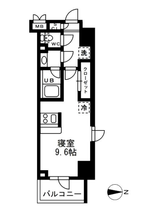 レジディア亀戸　610号室　間取り
