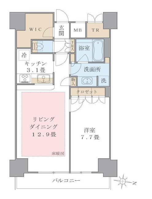 Brillia ist 東雲キャナルコート（旧アパートメンツ東雲キャナルコート）　827号室　間取り