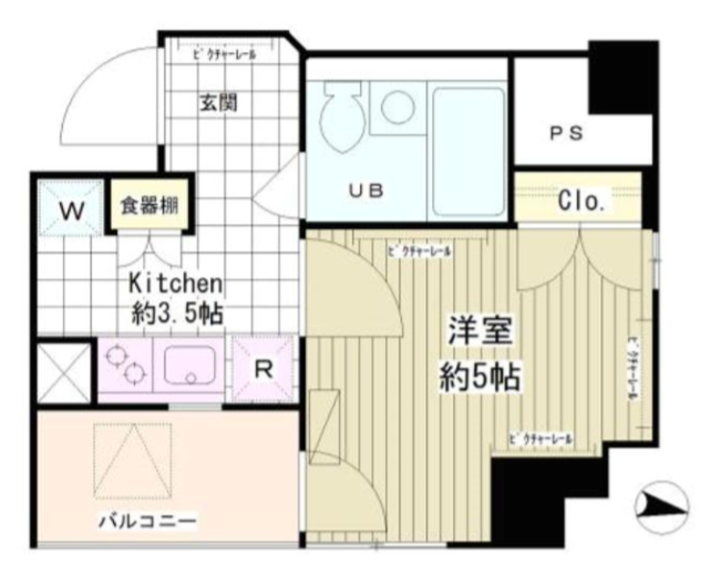 レオーネ三越前　201号室　間取り