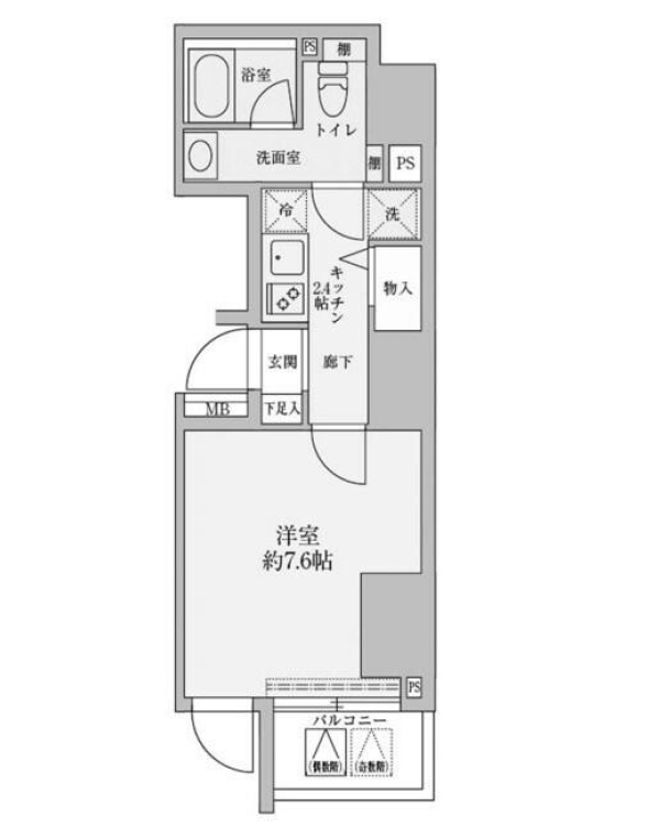 リヴシティ赤坂　1301号室　間取り