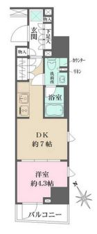 ルフォンプログレ四谷　802号室　間取り