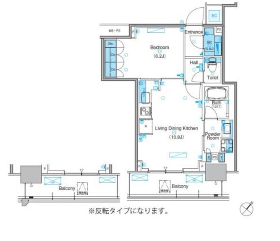 パークアクシス豊洲キャナル　1603号室　間取り