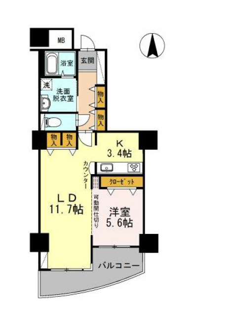 品川シーサイドビュータワー　Ⅱ1003号室　間取り