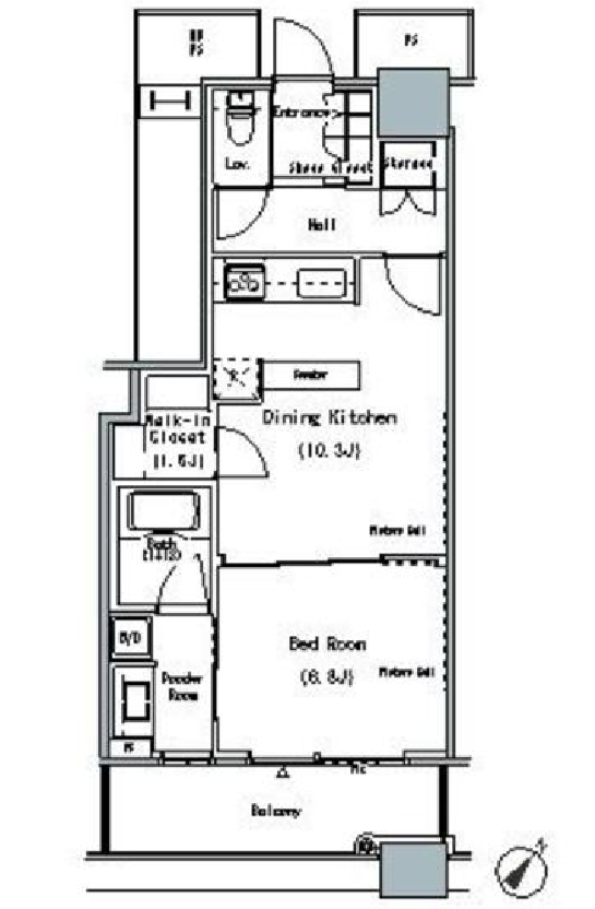 THE TOKYO TOWERS MID TOWER　2808号室　間取り