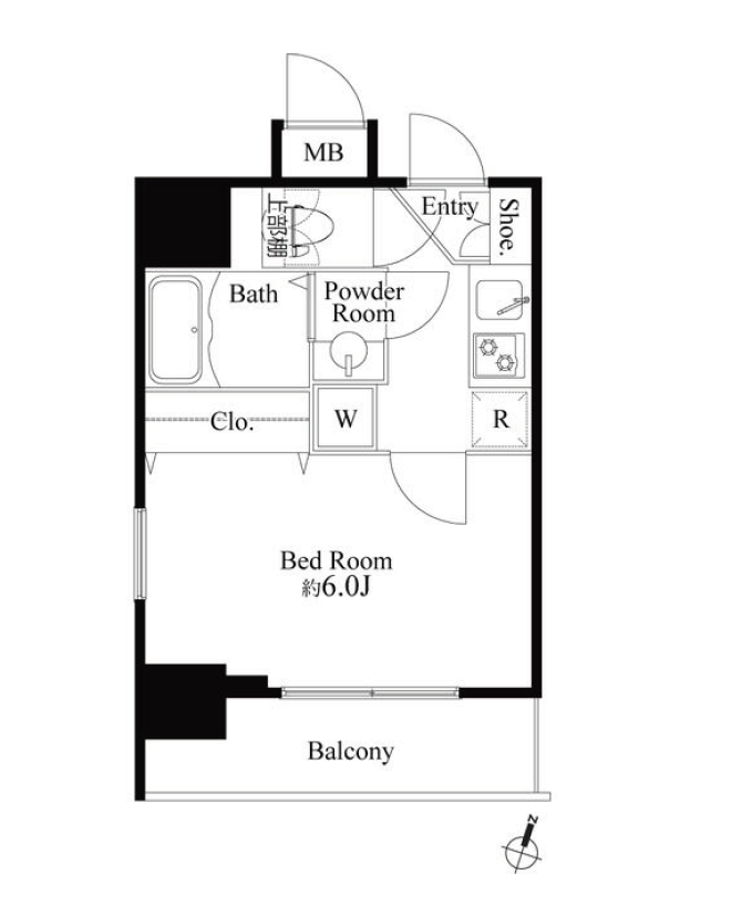 グランパセオ神田駅前　404号室　間取り