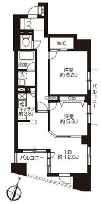 プライムアーバン日本橋大伝馬町　303号室　間取り