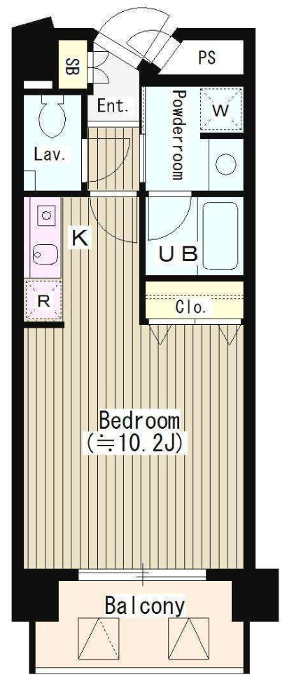 サン恵比寿　204号室　間取り