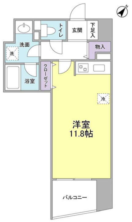TKフラッツ渋谷　1007号室　間取り