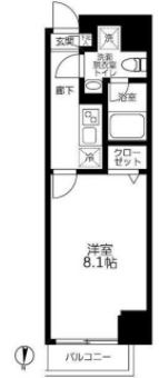 ルフレ新宿ノース　503号室　間取り