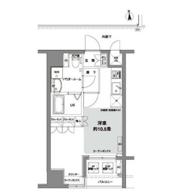 コンフォリア芝公園　502号室　間取り