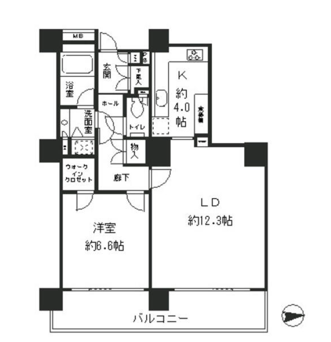 リバーシティ21　リバーポイントタワー　903号室　間取り