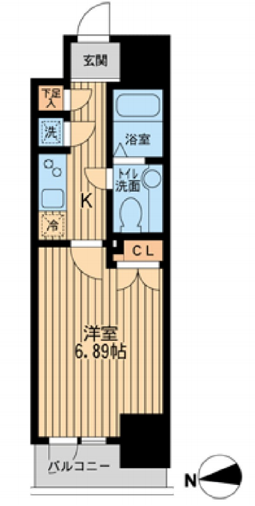 KDXレジデンス東新宿　713号室　間取り