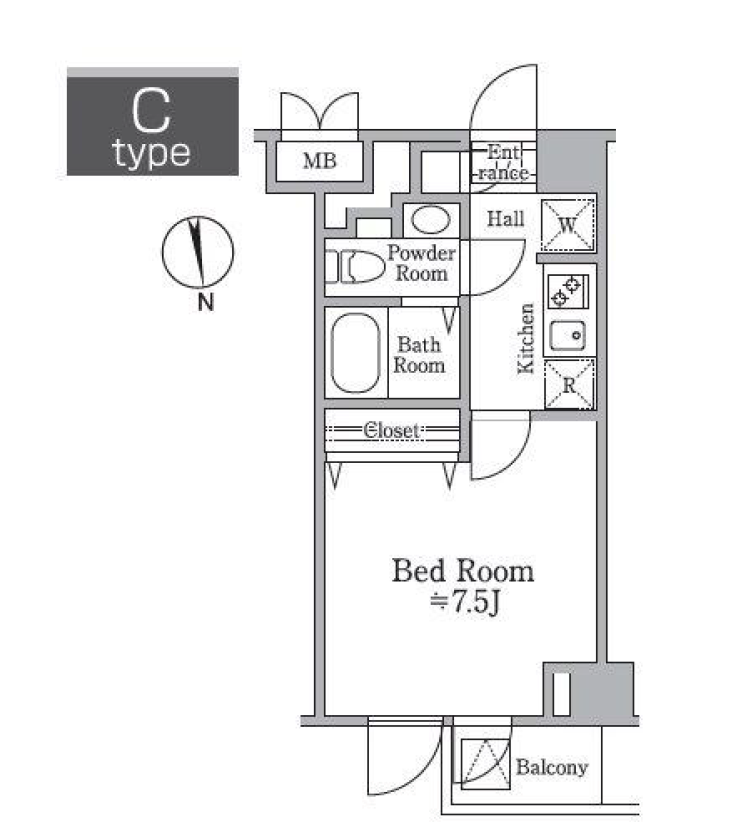 レジディア西小山　301号室　間取り