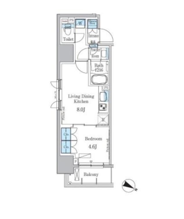 パークアクシス小伝馬町　201号室　間取り