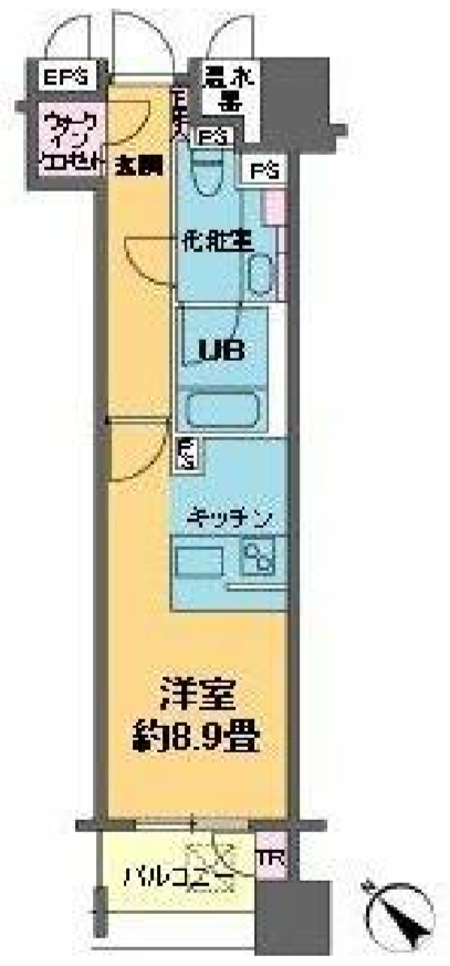 カスタリア銀座３　1006号室　間取り