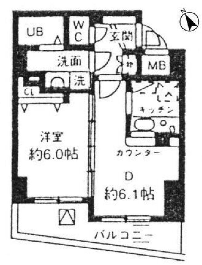 シルフィード南平台　405号室　間取り